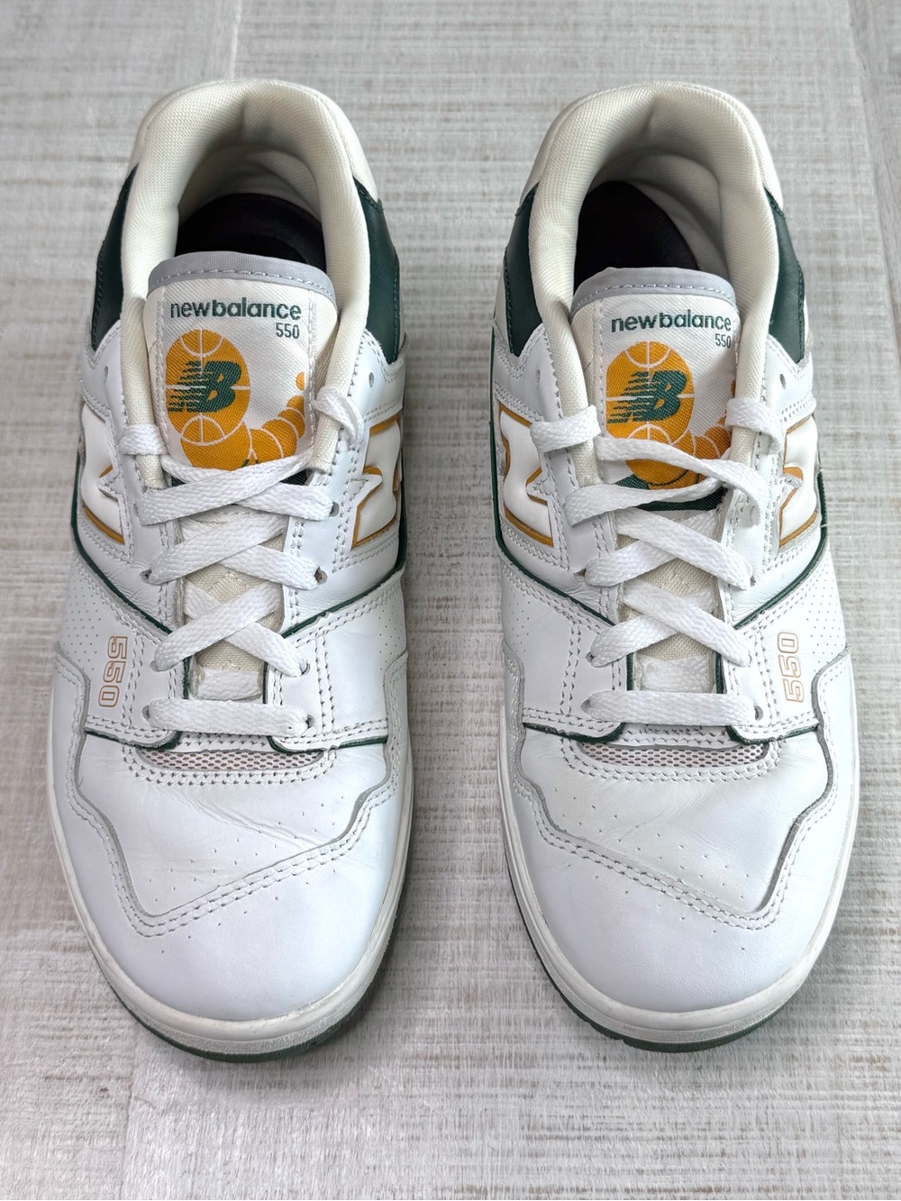 New Balance 550 White Nightwatch Green Grey Sneakers Men’s 6.5 - Picture 4 of 12
